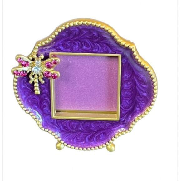 Jay Strongwater dragonfly purple mini frame nwt
